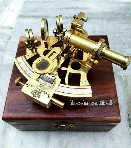 Sestante ottone vintage - sestante,