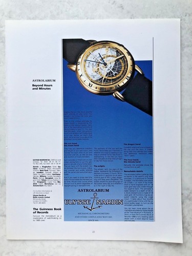 1988 advert ulysse nardin - 1988,